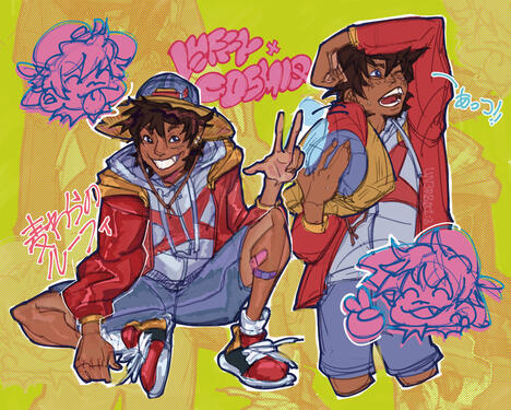 One Piece fanart. Luffy x Cosmiq