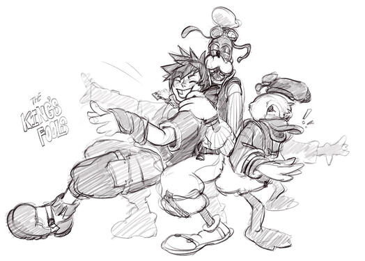 Kingdom Hearts 3 Fanart. The King's Fools (Sora, Donald, and Goofy)