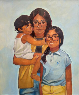 "me, myself, and i", oil on canvas, 34"x40"