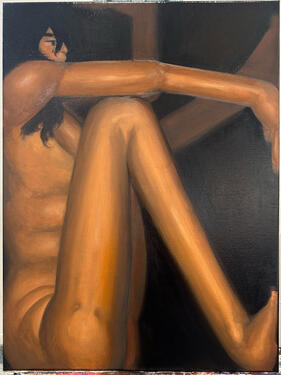 "confined", oil on canvas, 18"x"24