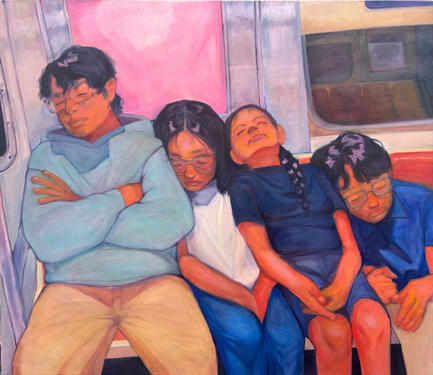 "shlumped", oil on canvas, 34"x48"