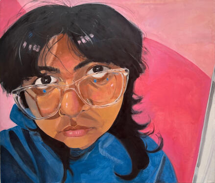 &quot;me&quot;, oil on canvas, 34&quot;x40&quot;